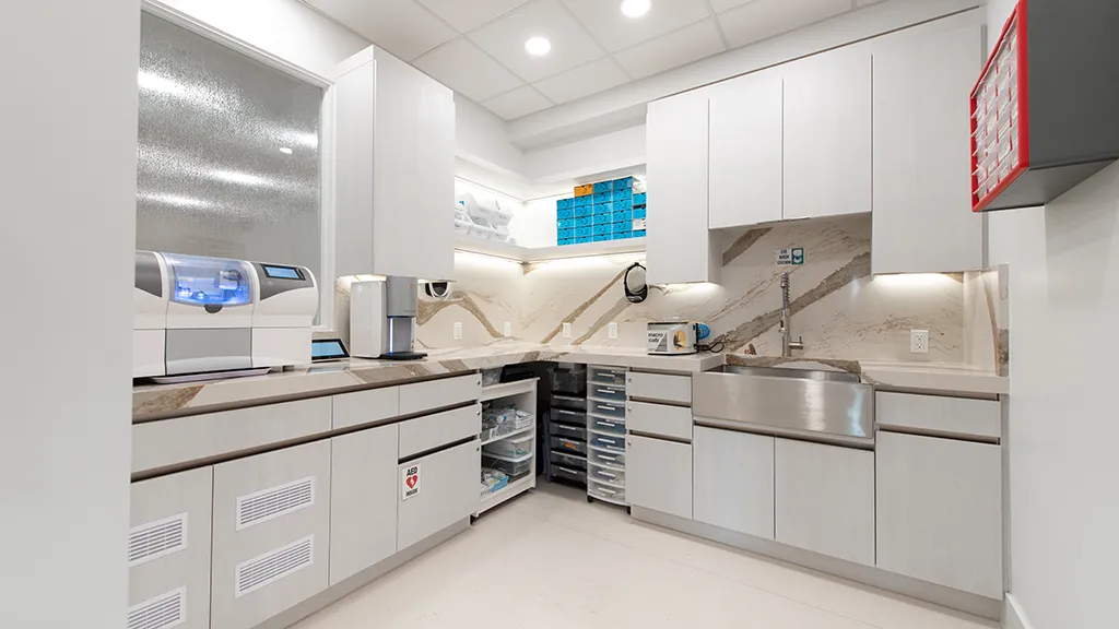 Advanced dental lab and sterilization area at naples dental boutique